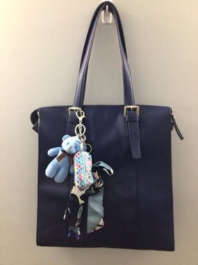 Banana Republic Blue Genuine Leather Tote